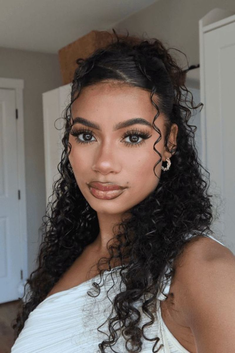Half-Up Curl Cascade