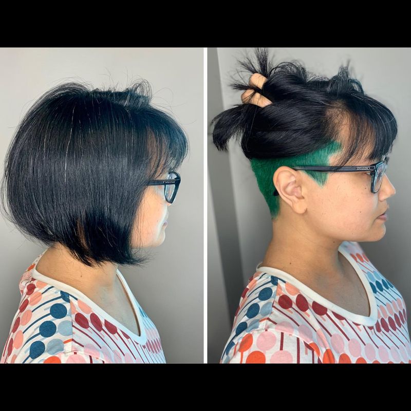 Bob stratificato con undercut