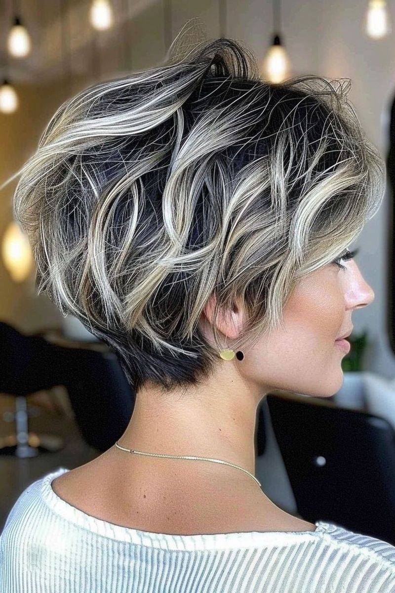 Long Pixie with Dimensional Color