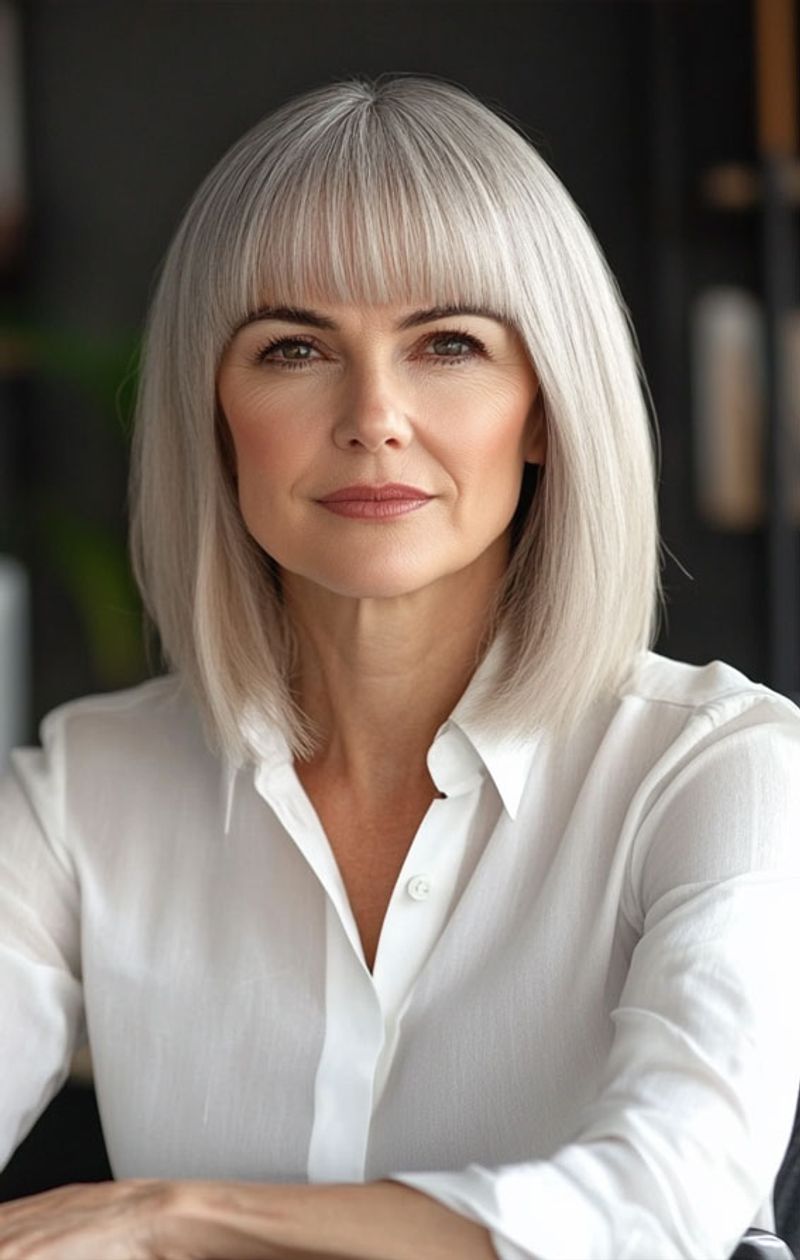 Blunt Bob with Full Fringe