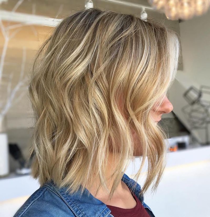 Choppy Midi Cut With Highlights