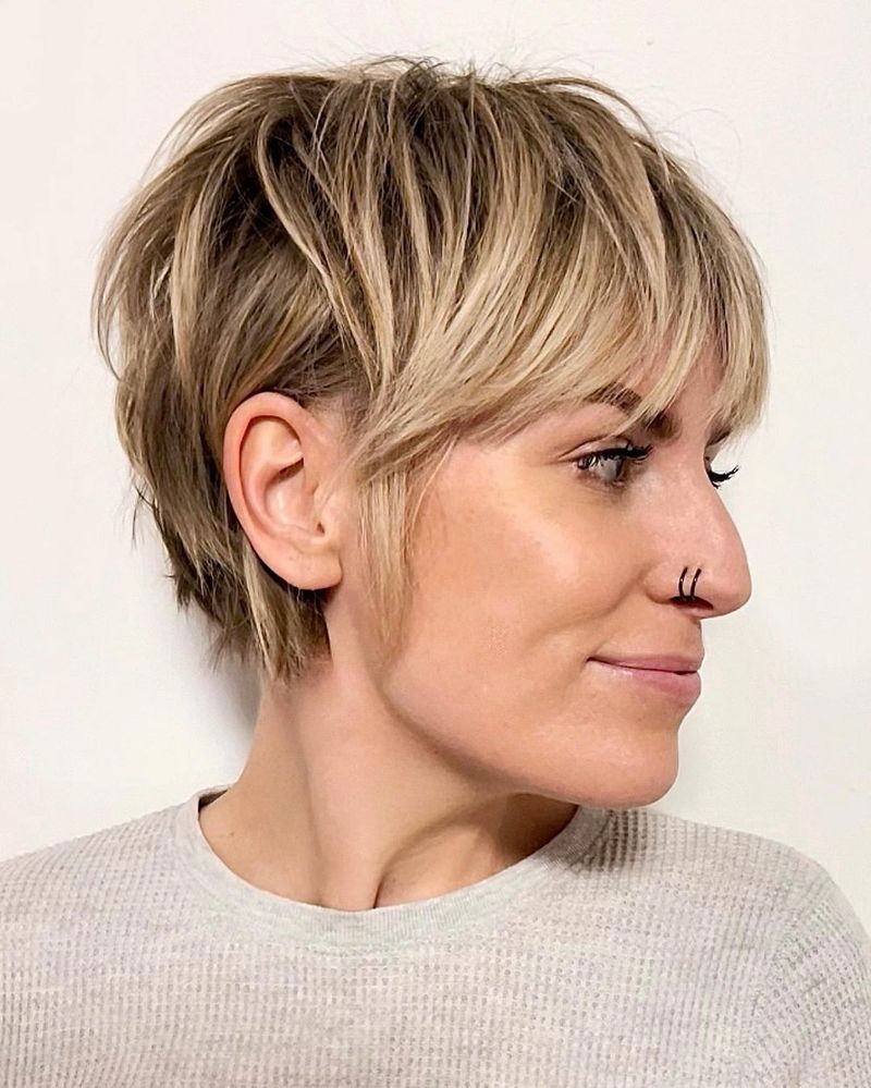 Tousled Pixie with Disconnected Layers