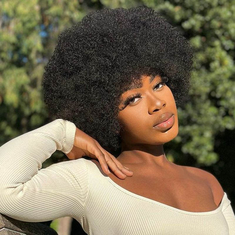 Rounded Afro with Shaped Edges