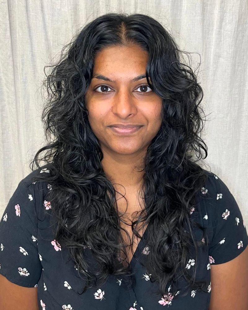 Curly Shag with Curtain Bangs