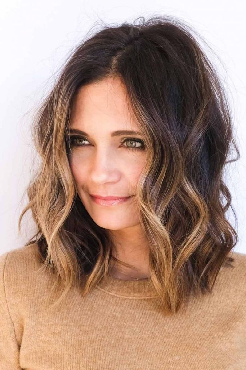 Wavy Bob with Center Part