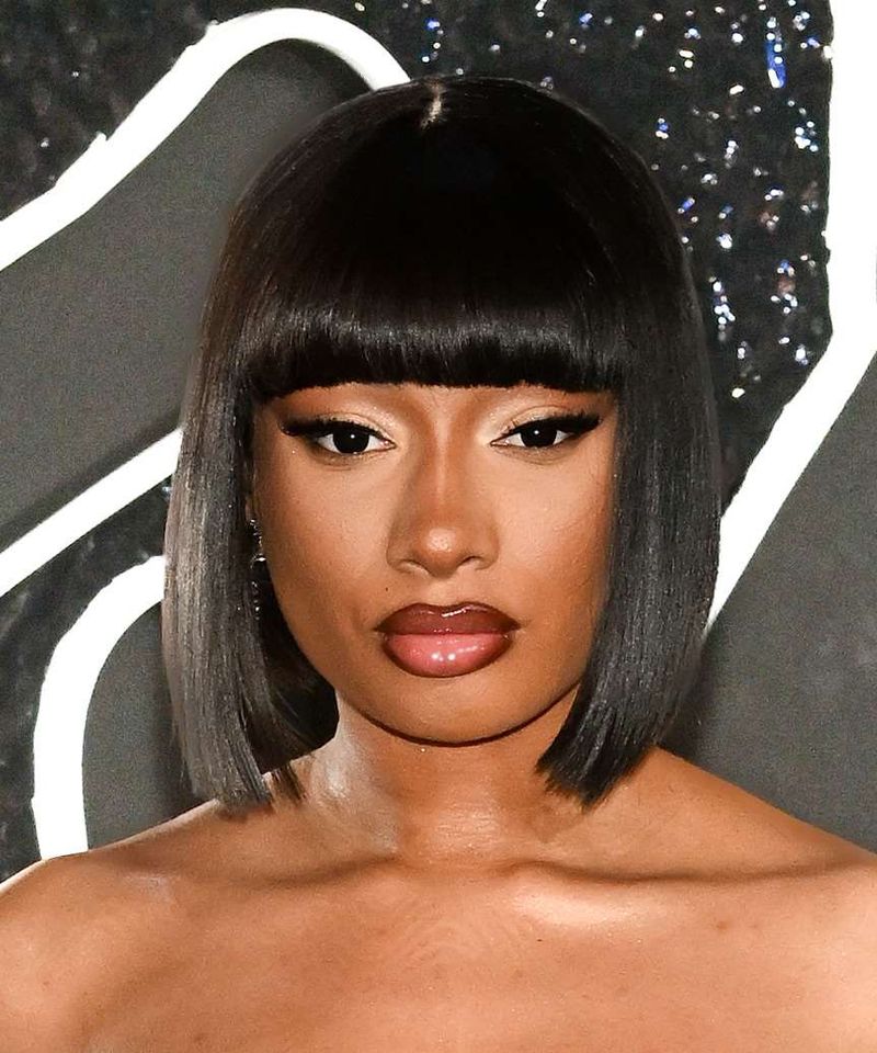 Dramatic Asymmetrical Bob with Blunt Bangs