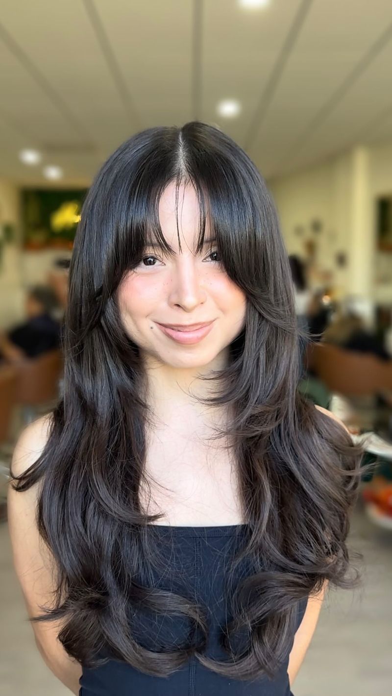Airy Layered Bangs