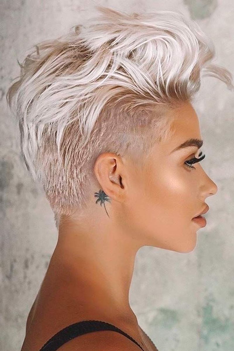 Platinum Blonde Undercut Pixie