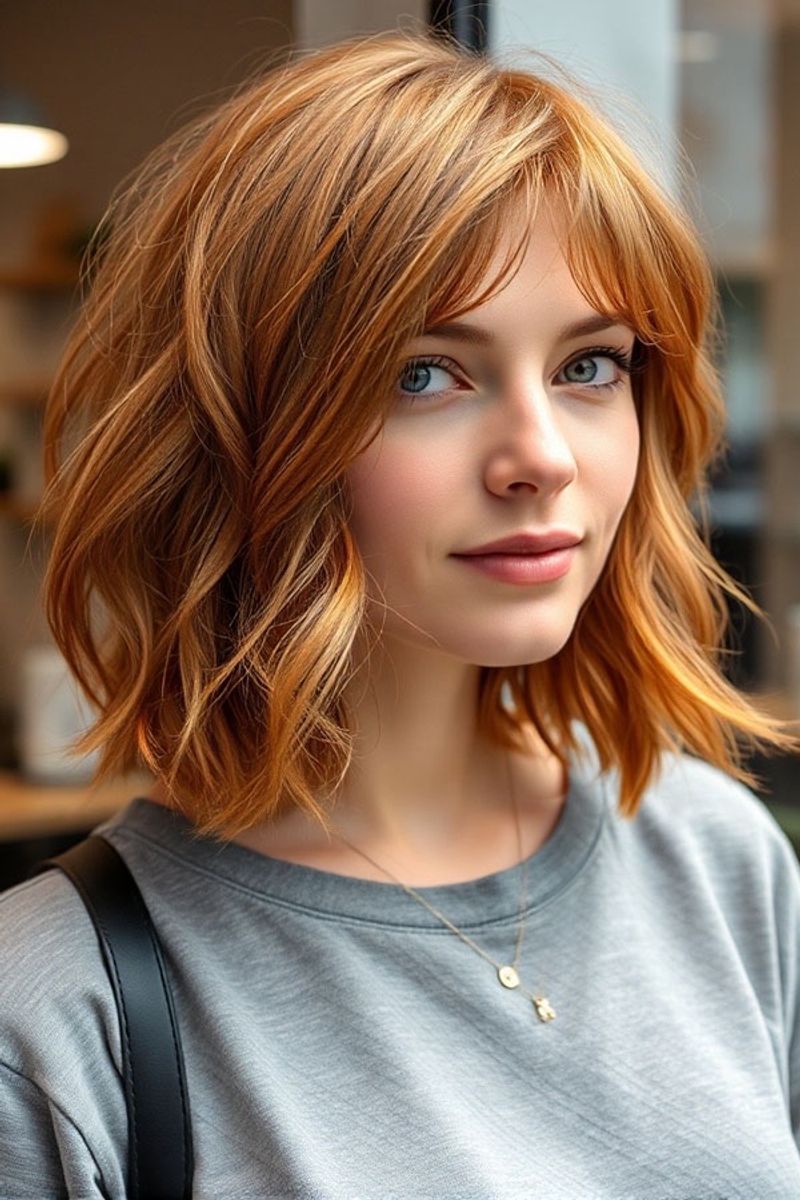 Soft Waves With Side-Swept Bangs
