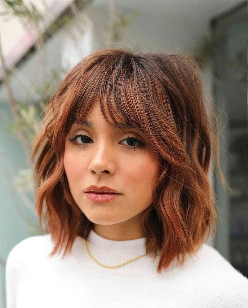 Shaggy Bob with Curtain Fringe