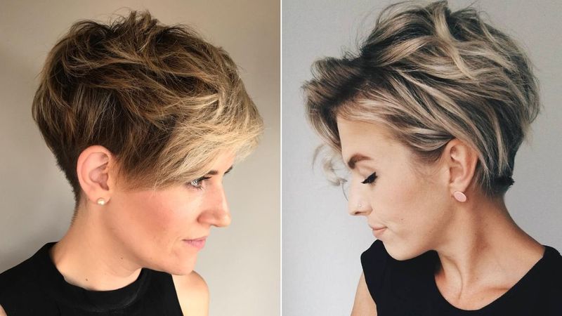 Layered Pixie with Volume on Top