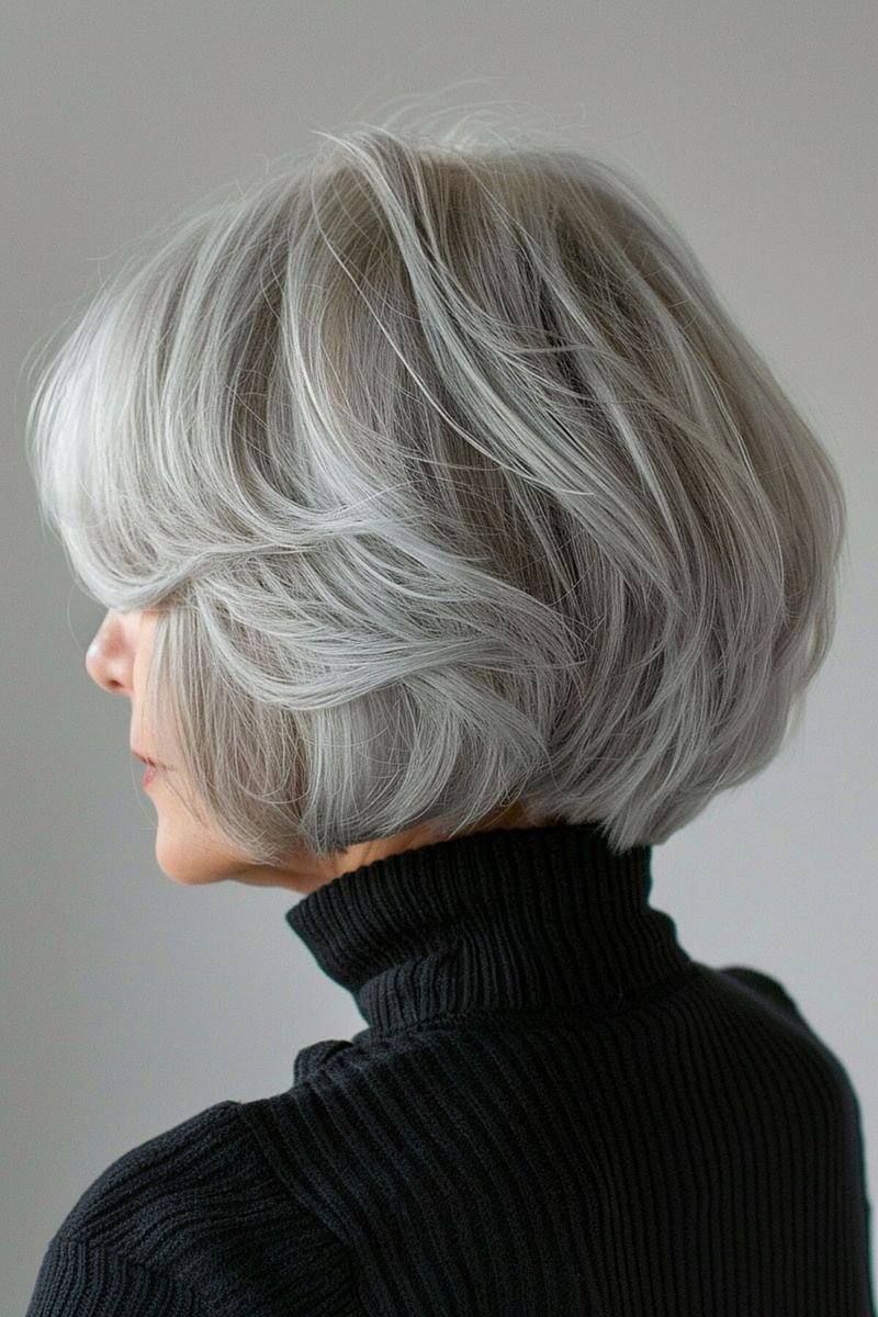Silver Angled Bob