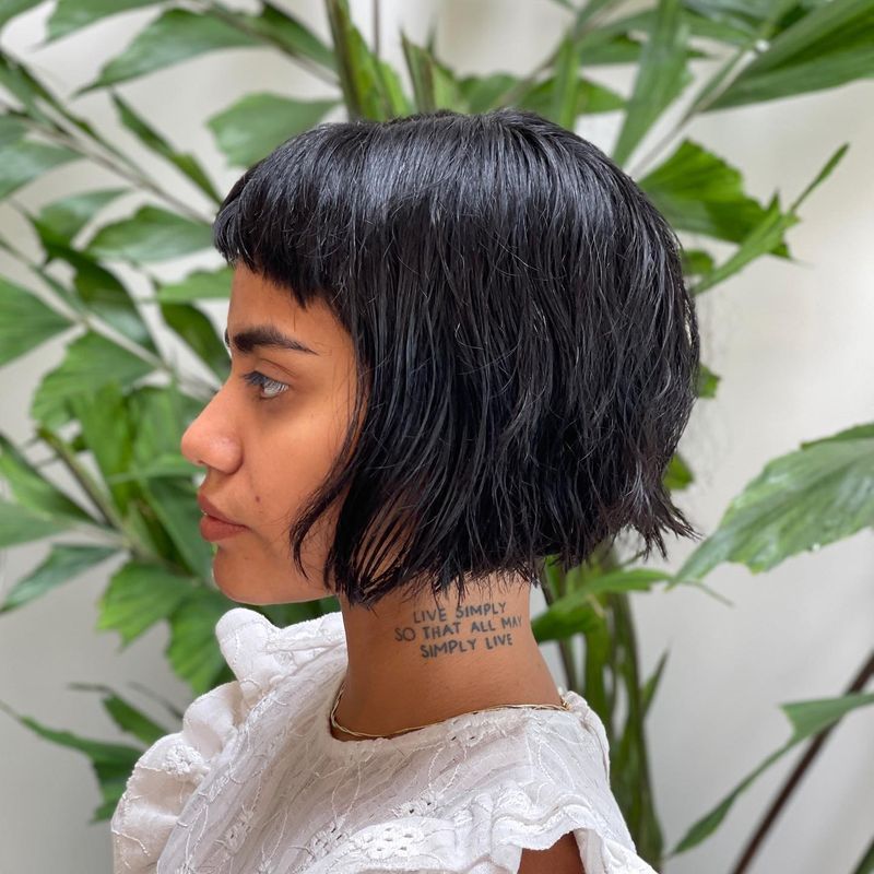 The Wet-Look Textured Bob