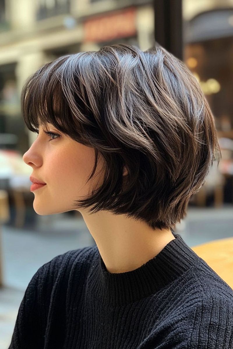 Layered Bob with Bangs