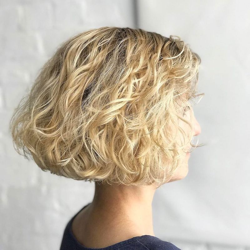 Playful Layered Bob with Soft Curls