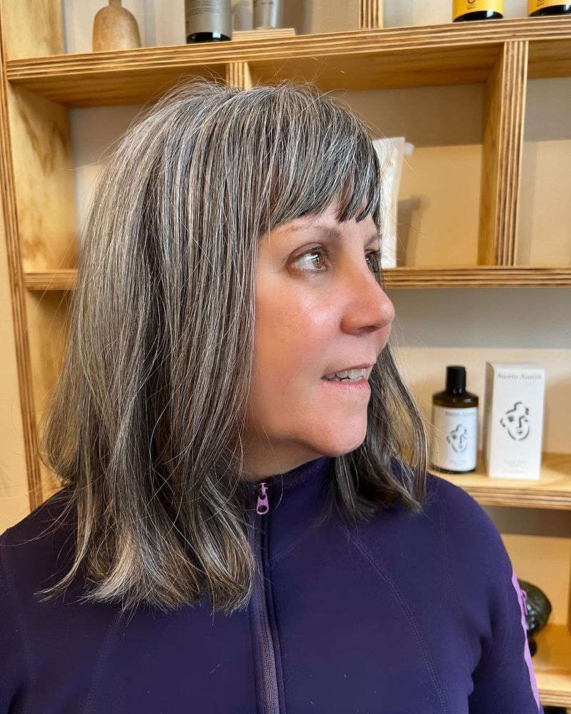Side-Swept or Curtain Bangs