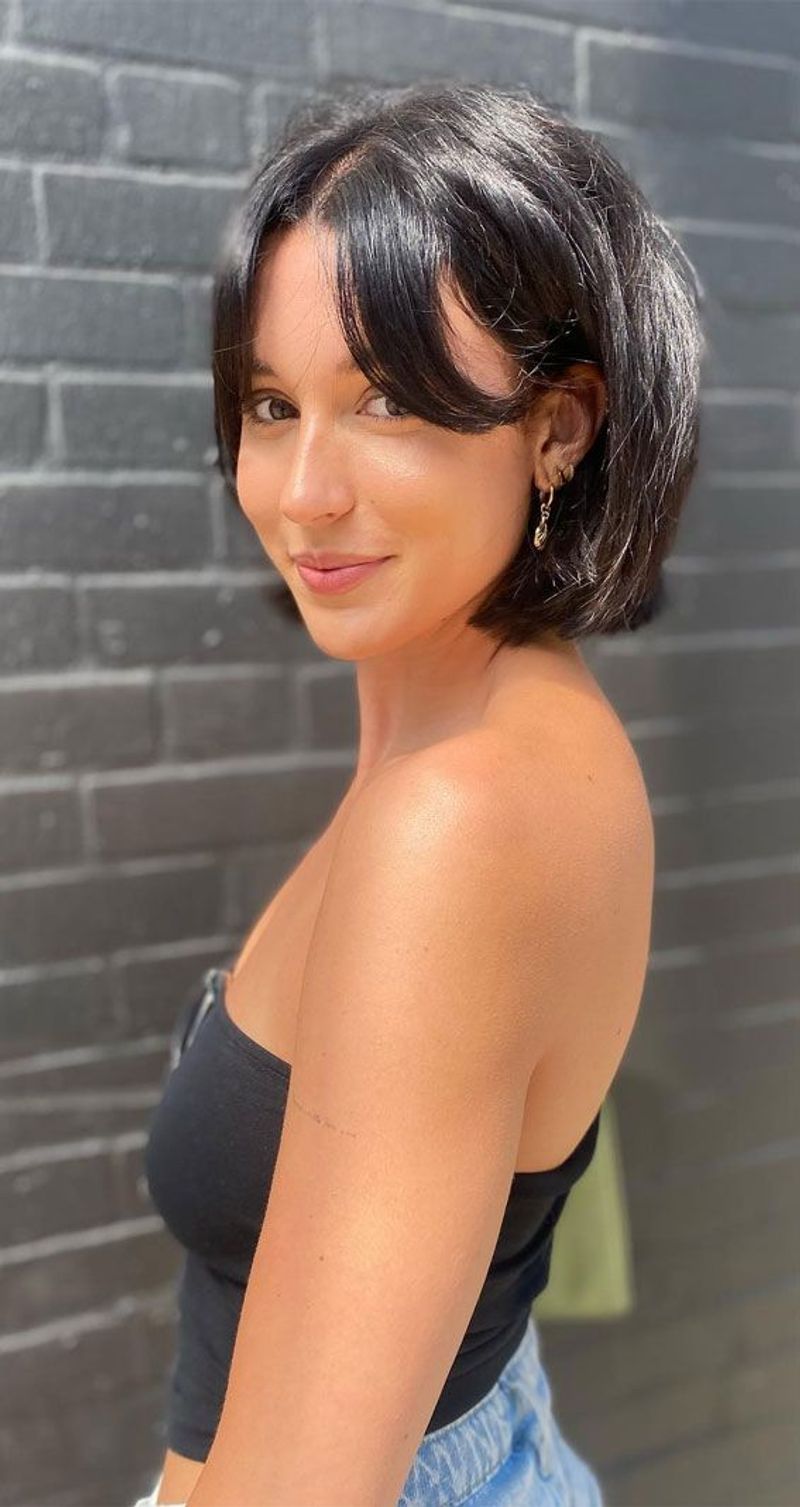 French Bob with Curtain Bangs