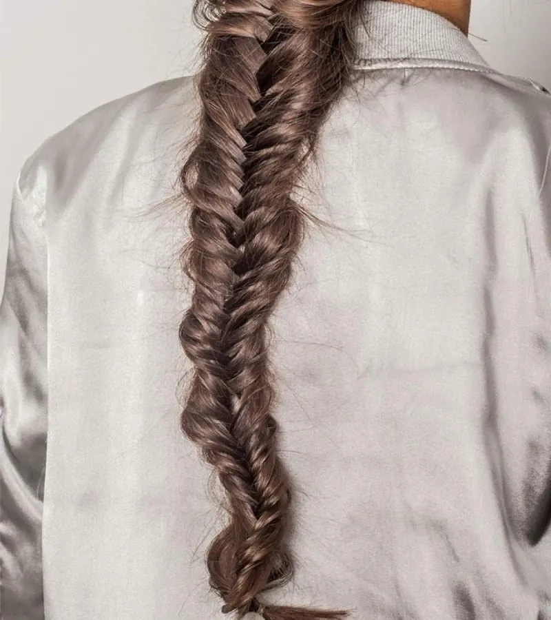 Waist-Length Fishtail Braids