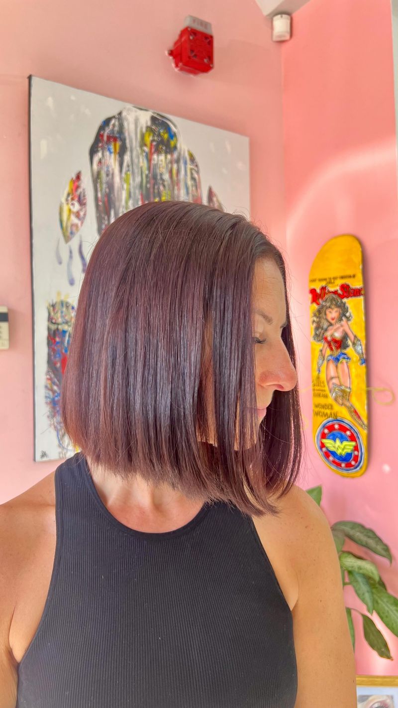 Sleek Bob With Textured Ends