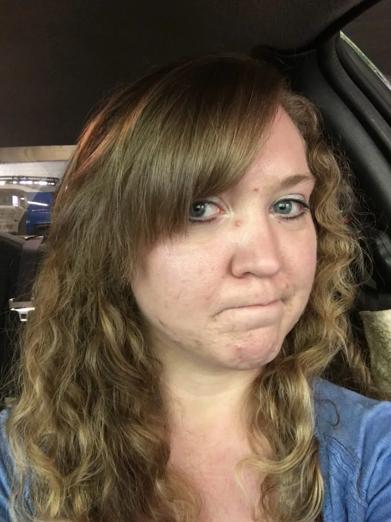 Blunt Bangs on Curly Hair (Avoid)
