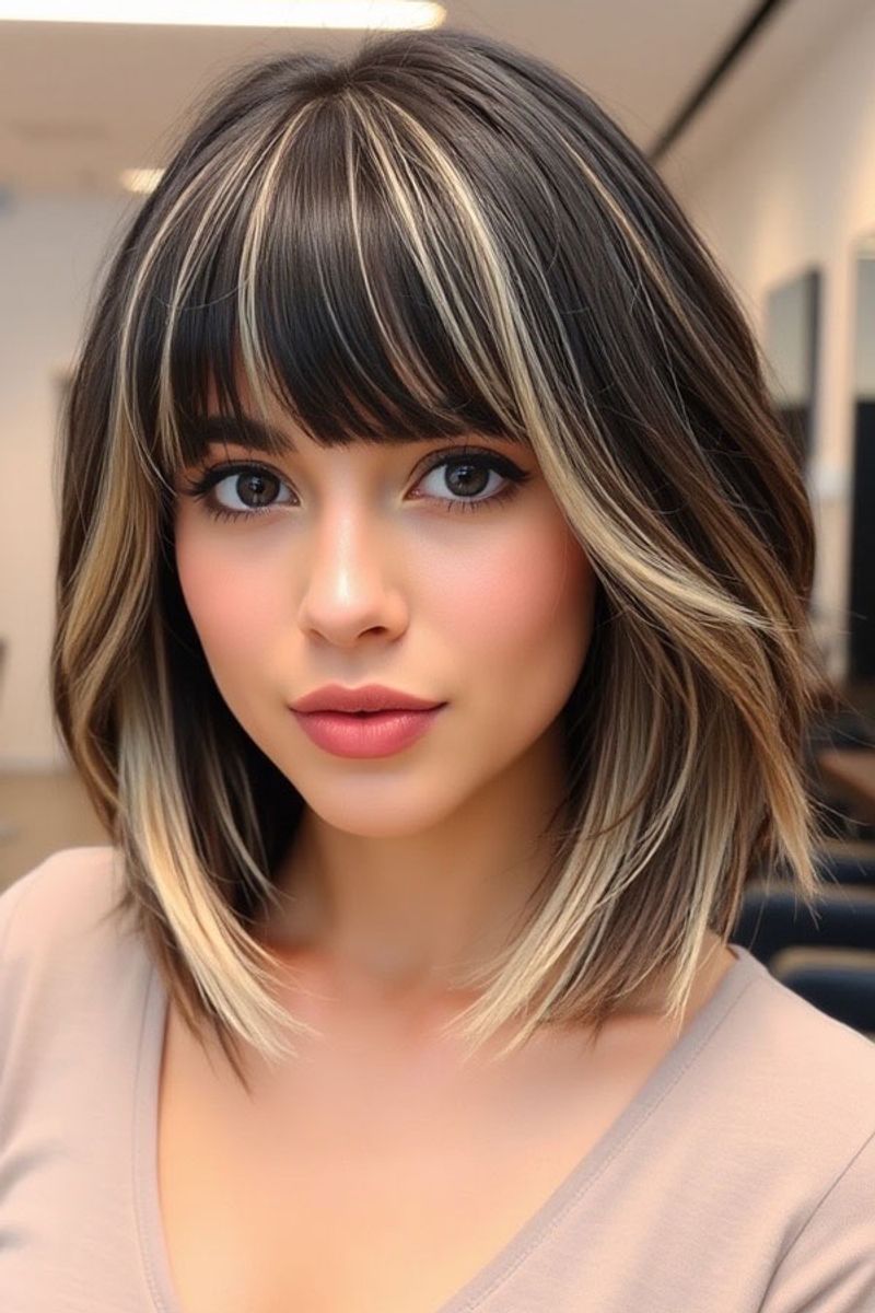 Blunt Cut with Full Fringe