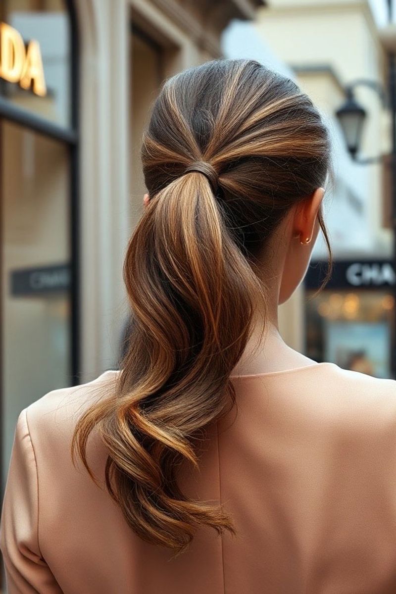 Sleek Low Ponytail with Volume