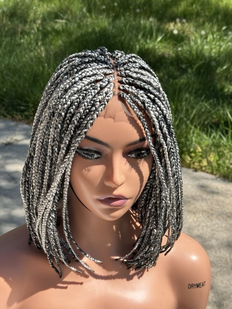 Side-Swept Braided Bob