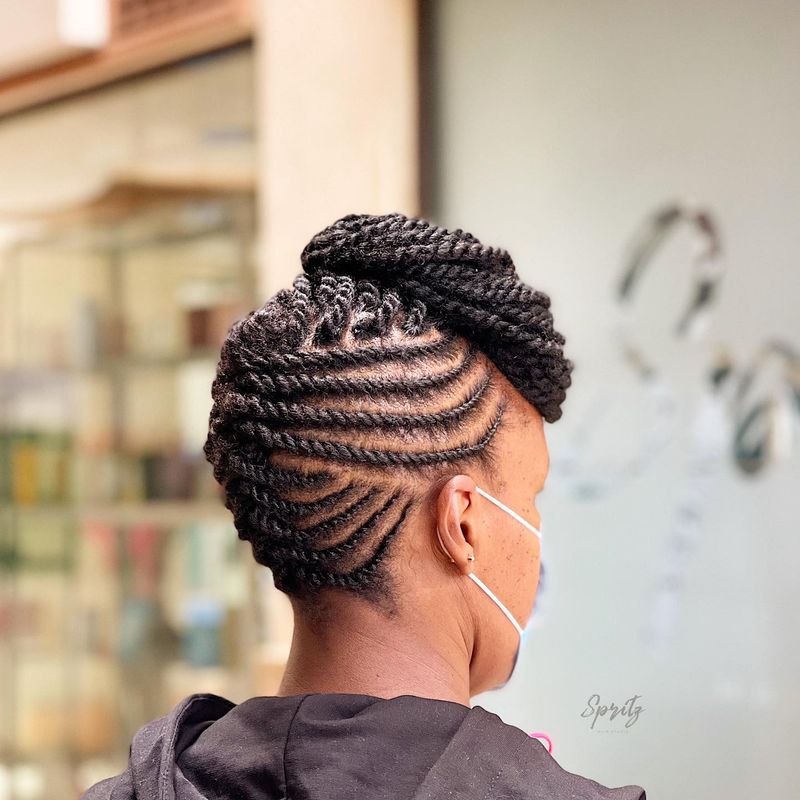 Updo with Marley Twists