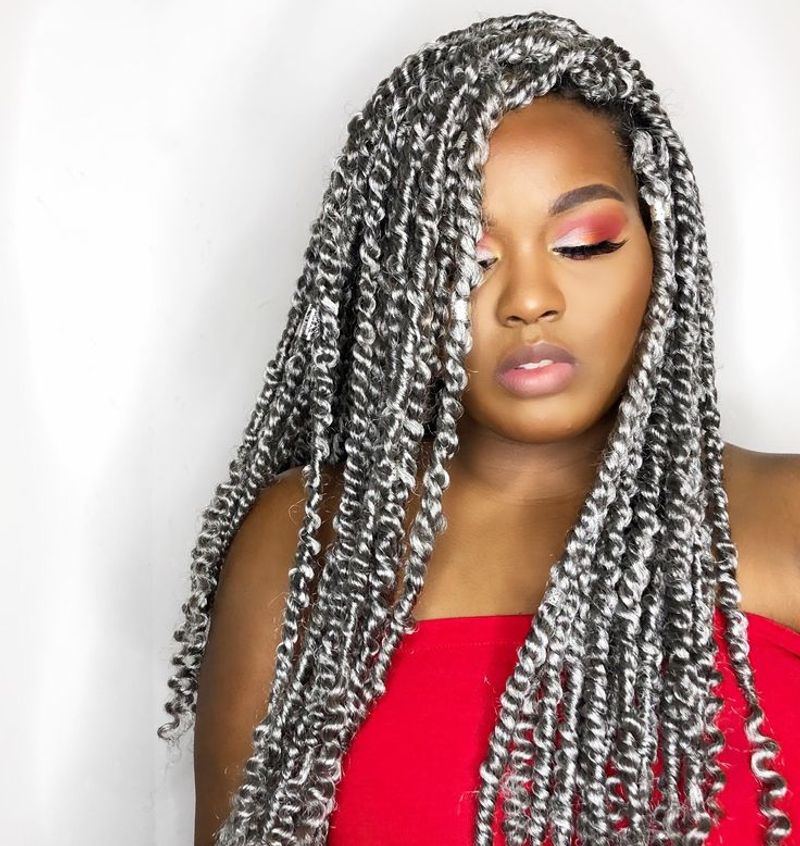 Silver-Streaked Passion Twists