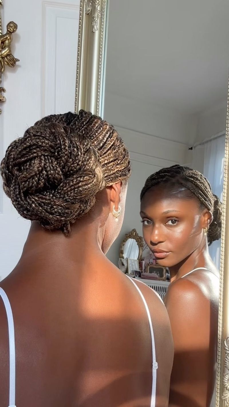 Low Braided Sock Bun