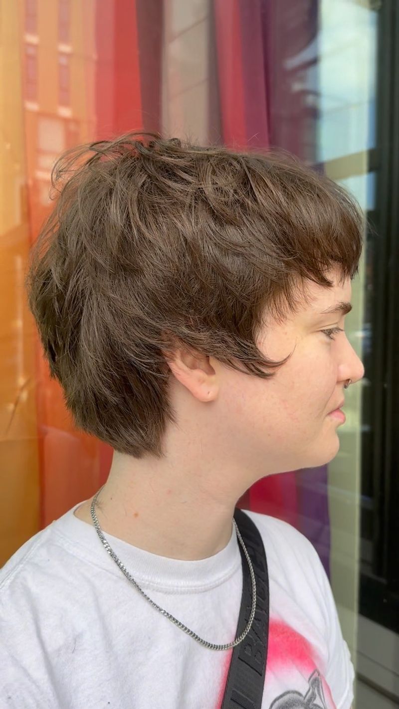 Shaggy Pixie with Long Sideburns