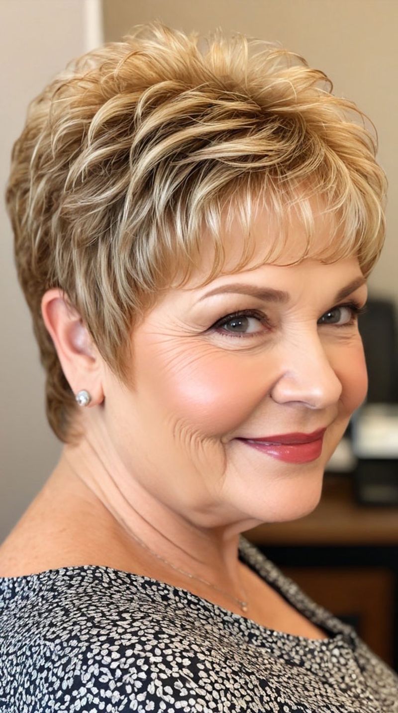 Textured Crop with Bangs