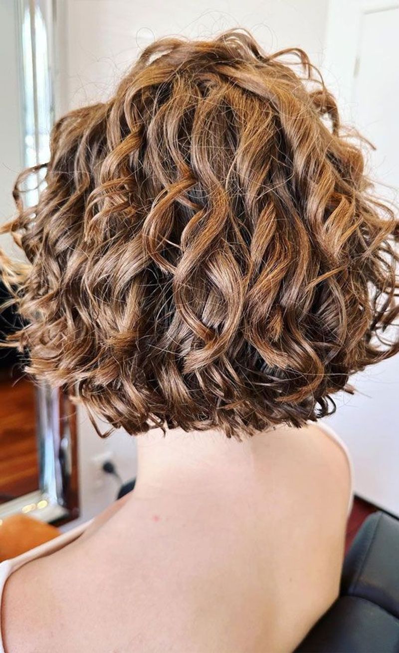 Curly Bob With Rounded Back