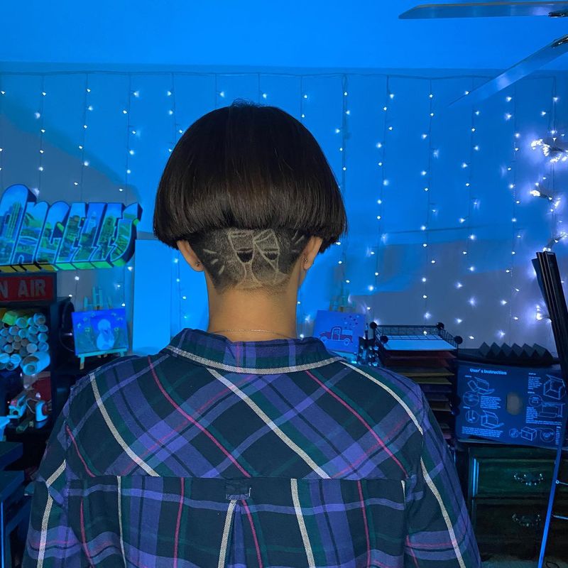 Undercut Bob with Bold Patterns