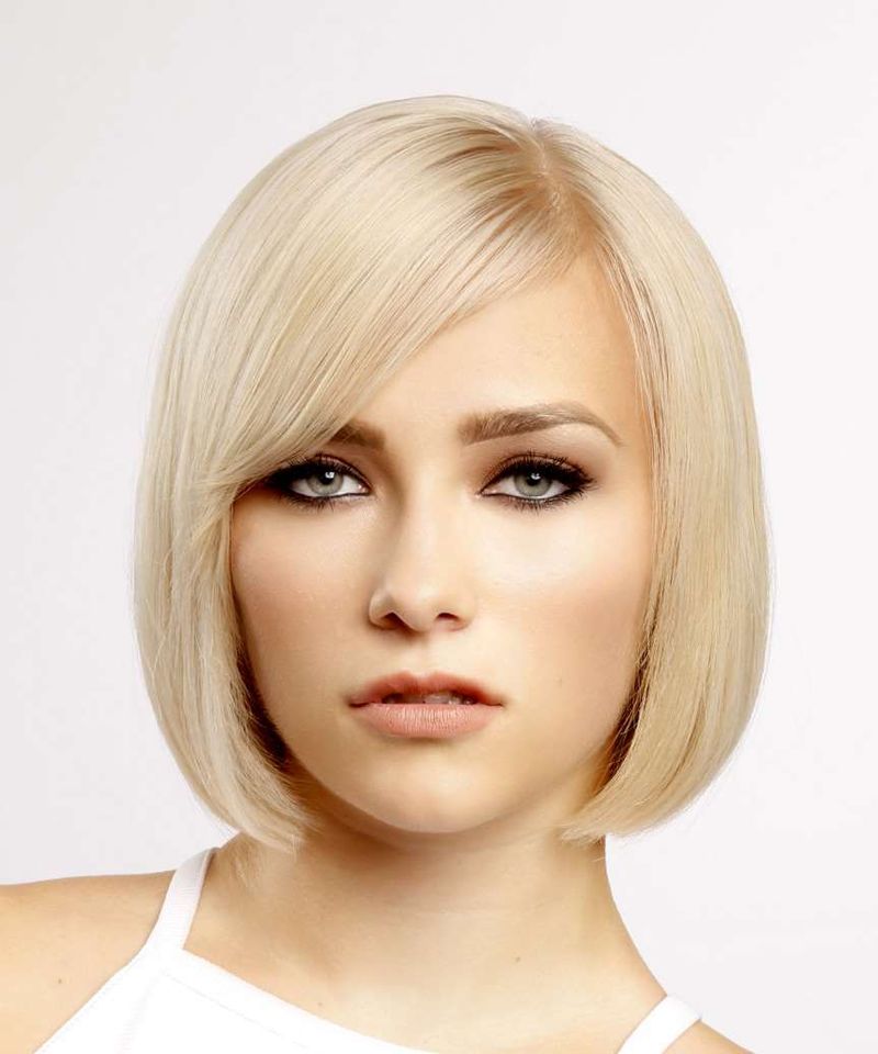 Blunt Bob with Side-Swept Bangs