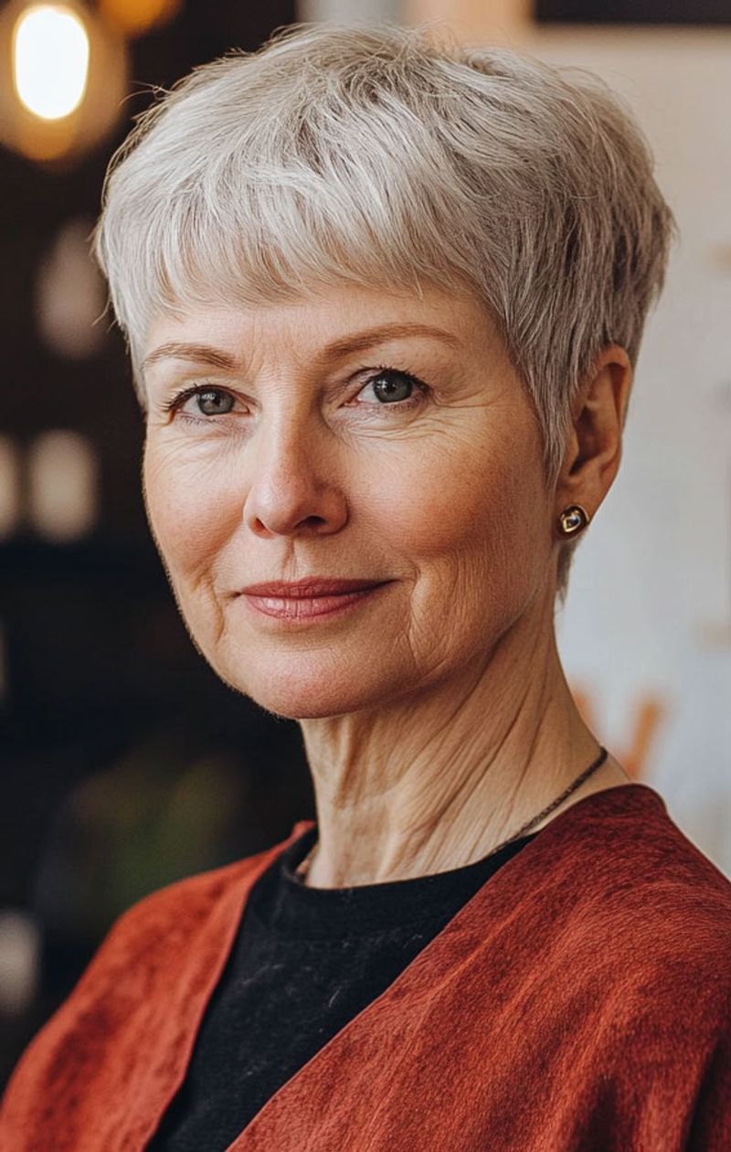 Textured Pixie with Micro-Bangs
