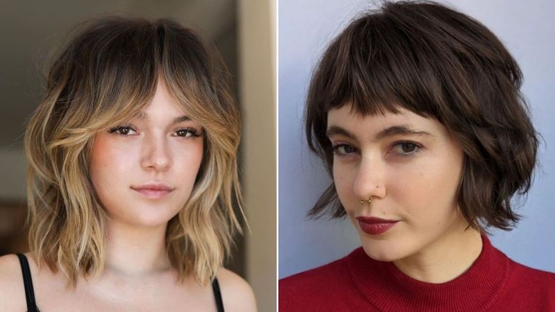 Pixie Bob with Curtain Bangs