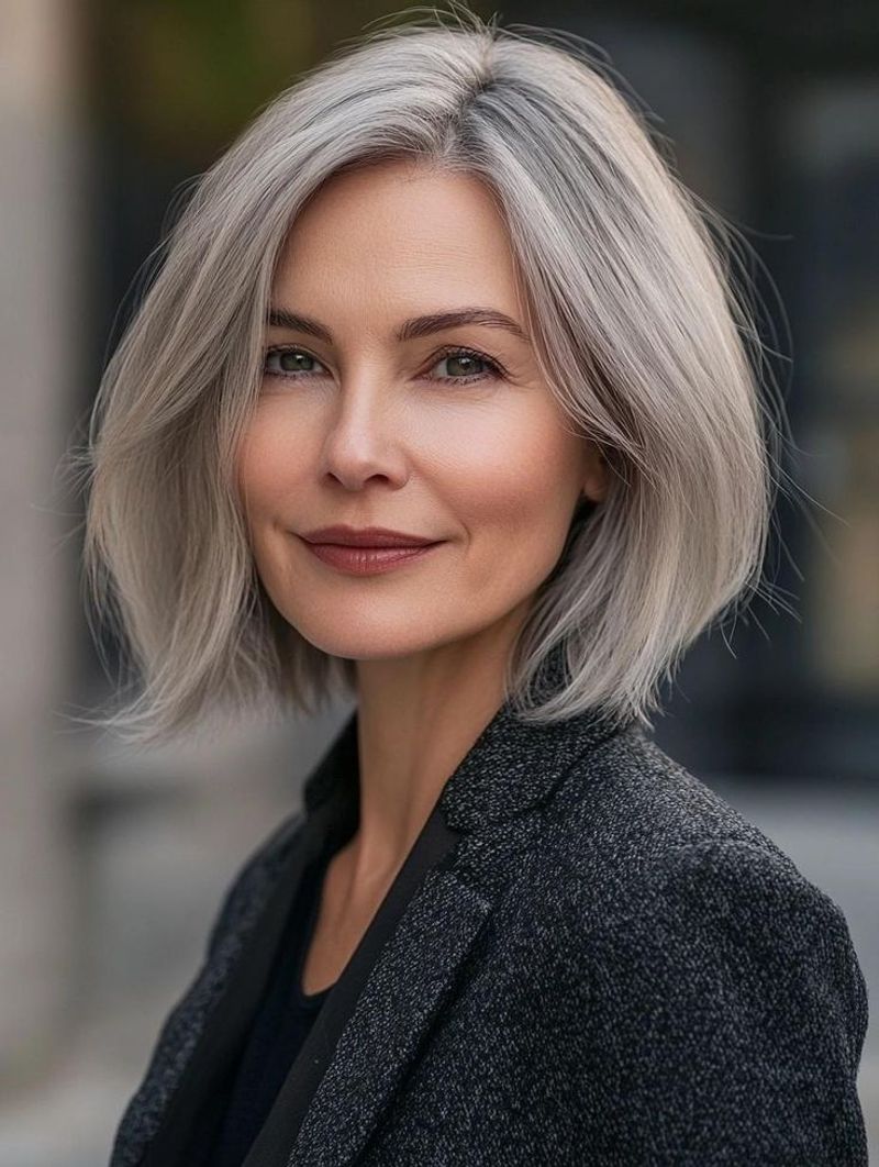 Sleek Lob & Minimalist Monochrome