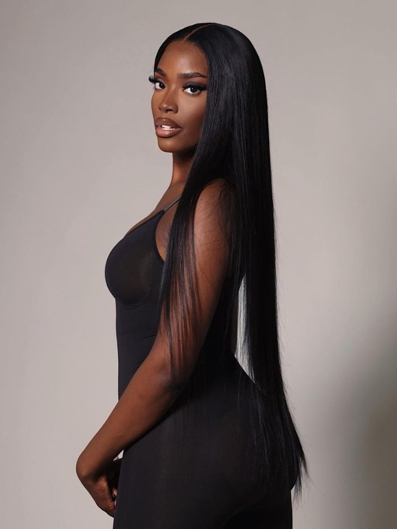 Sleek Center-Part Weave