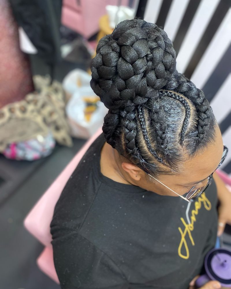 Cornrow Braids to Bun