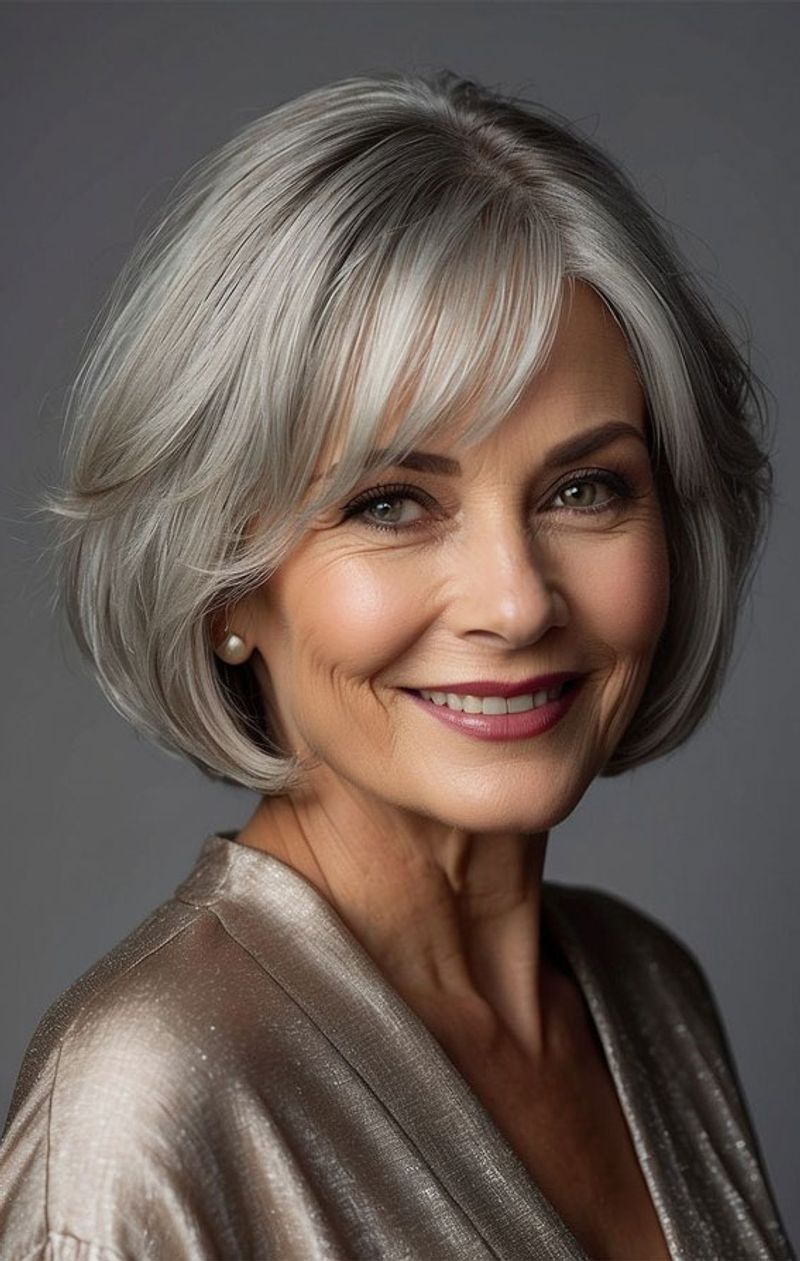 Layered Chin-Length Cut with Side Bangs