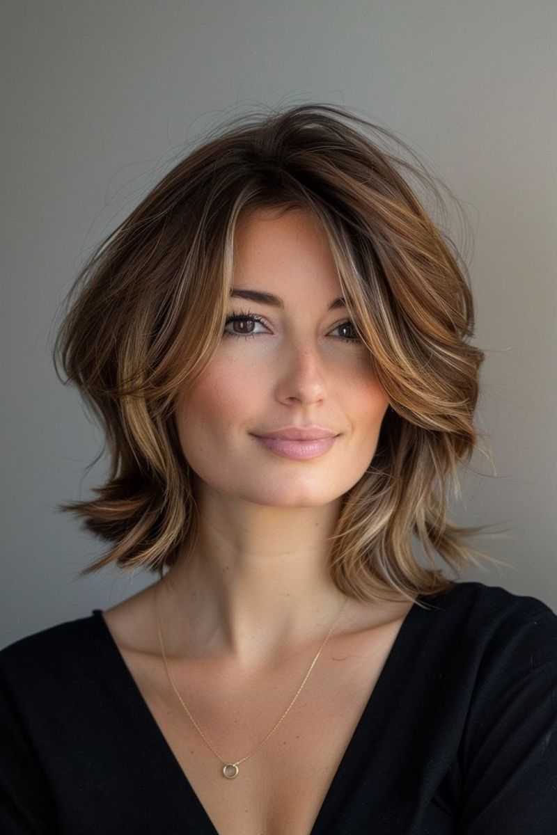 Vintage-Inspired Bob with Curtain Fringe