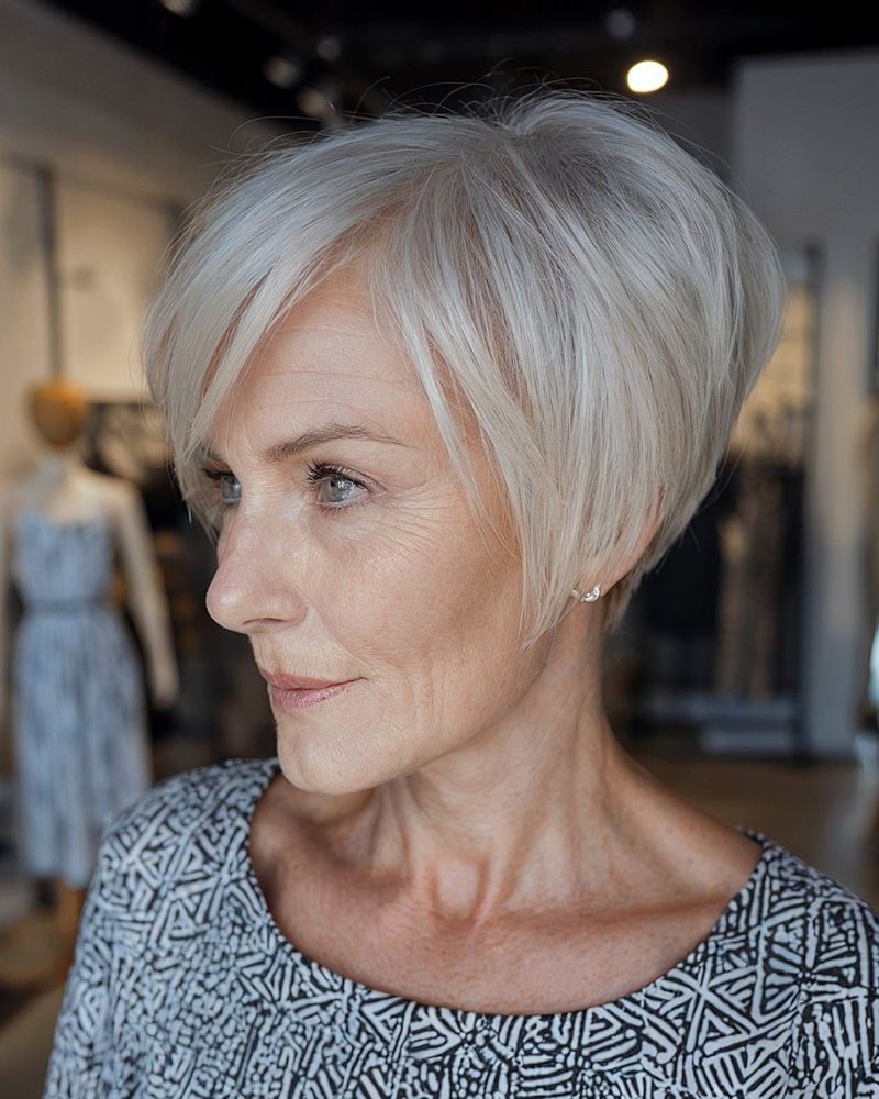 Micro Bob with Side-Swept Bangs