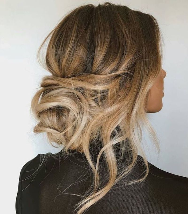 Wispy Pinned Updo