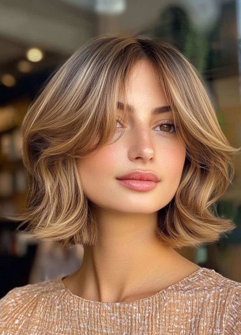 Layered Chin-Length Bob