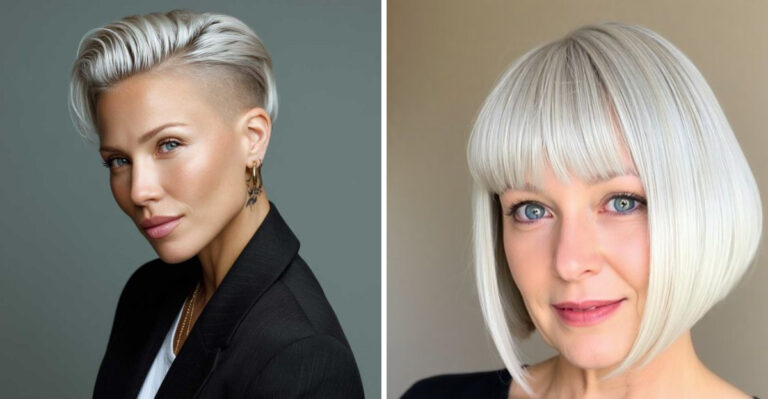 15 Classic Short, White Hair Ideas To Look Trendy This Year