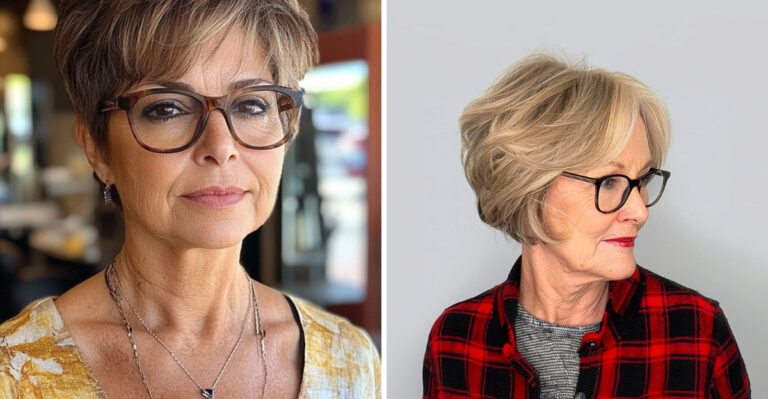 15 Gorgeous Wedge Haircuts for Women Over 60 with Glasses