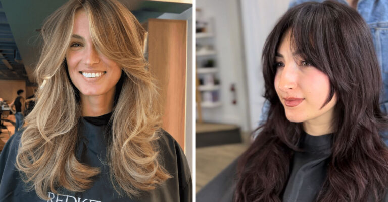 15 Ways To Effortlessly Style Face-Framing Bottleneck Bangs