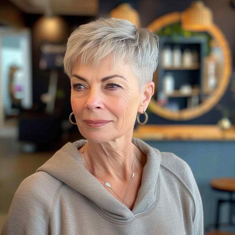 Coupe Pixie avec des couches douces