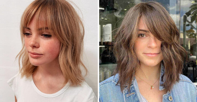 17 Envy-Inducing “Lobs” With Long Bangs To Look More Fashionable